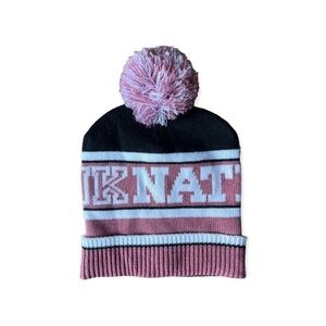 PINK Victoria’s Secret Pink Nation Pom Pom Beanie, One Size